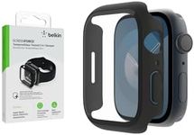 Belkin ScreenForce Apple Watch Case - Bumper Case & Tempered Glass Screen Protector for 44mm & 45mm Watch Series 8, 7, 6, 5, 4 & SE - Black
