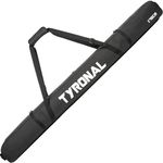 TYRONAL Ski Bag for Air Travel,Single Ski Carry Bag with Fully Padded Protection,Water-Resistant and Durable Fits Up from 175cm to 190cm Skis. (175cm, Blk)