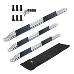 Dr.Roc 1 x 19.5 inch and 2 x 15.5 inch Mount and Demount Tire Irons with 6 x TR413 Valve Stems SetMotorcycle Dirt Bike Lawn Mower ATV UTV Tire Changing Tools with Stable Bag Curved Irons Tire Levers