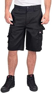 Lee Cooper Workwear Short Cargo Classique pour Homme, Noir, 34W