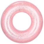 MoKo Swim Rings with Glitter, 120cm Diameter Inflatable Pool Float Swimming Pool Float Tube Round Shaped Swimming Tube Water Fun Beach Pool Toys for Summer Party for Kids Adults - Rose Gold