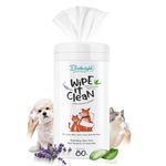 Bathright Pet Wipes | 80 N Cat & Dog Wipes | Aloe Vera & Fresh Lavender | pH Balance | Dry Bath, Ear & Paw | Wet Wipes for Cleaning & Deodorizing | Hygiene Cleaning Essentials, 15 x 20 cm