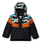 Columbia Youth Boys Lightning Lift II Jacket, Black/Ancient Fossil Scrapscape, Medium