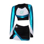 Euphoria Cheerleader Uniform Women's Euphoria Maddy Outfit Crop Top with Mini Skirt Set School Girls Sports Team Suit-M