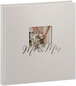 Goldbuch Boda Mr. & Mrs Fotos con 60 páginas Blancas y pergamino, Recuerdos con Troquelado para tu Propia Imagen, álbum de Papel Refinado con Relieve Plateado, ca. 30 x 31 x 4 cm (08 388)