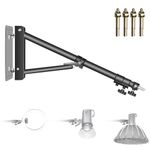 Neewer Wall Mounting Triangle Boom Arm for Ring Light, Monolight, Softbox, Reflector, Umbrella, and Photography Strobe Light, Support 180 Degree Rotation, Max Length 5.9 feet/180cm (Black)