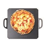 ROCKSHEAT 30 x 30cm Square Pizza Steel, Premium Carbon Steel Baking Plate for Perfectly Crispy Pizzas and Breads, Dual Handles, Ideal for Home and Commercial Use