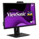 ViewSonic VG2440V 24 Inch 1080p IPS Video Conferencing Monitor with Integrated 2MP Camera, Microphone, Speakers, Eye Care, Ergonomic Design, HDMI DisplayPort VGA Inputs for Home and Office