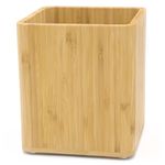 Dehaus® Stylish Bamboo Utensil Holder - Wooden Kitchen Utensils Organiser - Wood Cutlery Caddy Holders - Cooking Tools Storage Pot - Eco Friendly Accessories for Home, Pub, or Restaurant Tables