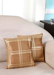 Amazon Brand - Umi Velvet Throw Pillow Cover 12 X 12 Pack of 2 | Decorative Gold Foil Print Pillow Covers with Hidden Zipper | Luxury Brown Pillows for Bedroom, Living Room, Sofa, Home Decor