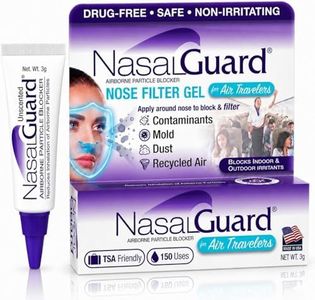 NasalGuard for Air Travelers | Cabin Air Protection Gel | Helps Block Dust, Mold & Airborne Contaminants | Drug-Free, Applied Around Nose | TSA Friendly | 150+ Uses (Unscented, 3g)