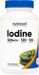 Nutricost Iodine (Natural Iodine from Organic Sea Kelp) 325mcg, 120 Capsules, Vegetarian, Non-GMO & Gluten Free