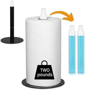 SPRINGFIELD STUDIOS Paper Towel Holder with Spray Bottle Center, Paper Towel Holder Countertop, Kitchen Paper Towel Holder, Standing Paper Towel Holder, Black Paper Towel Holder with Sprayer