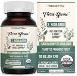 Organic Saccharomyces Boulardii - 10 Billion CFU - Clinically Validated CNCM I-1079 Probiotic Strain - Gut, Digestion & Healthy Bowel Support - First Organic Form of S. Boulardii Probiotic - 60 Count