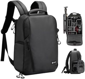 TARION Camera Backpack Waterproof Bag - 12.5L Slim DSLR Backpack with 14'' Laptop Compartment Rain Cover Slim Photography Bag for Men Women Photographers for DSLR SLR Lens Black TRL