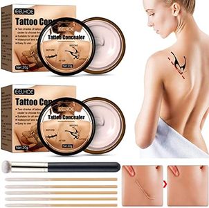 Tattoo Concealer, Tattoo Cover Up Makeup Waterproof, Body Makeup Waterproof Foundation,Leg Makeup for Varicose Veins,Tattoo Concealer For Dark Spots,Scars,Birthmarks Vitiligo Skin Makeup (Light Color)
