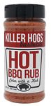 Killer Hogs HOT BBQ Rub | Championship Spicy BBQ and Grill Seasoning for Beef, Steak, Burgers, Pork, and Chicken | 16 oz