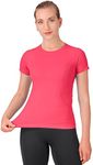 MathCat Workout Shirts for Women,Workout Tops for Women Short Sleeve,Yoga T Shirts for Women,Breathable Athletic Gym Shirts, Watermelonred, Medium