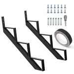Doniks Steel Stair Step Riser -3 Step for Deck Height 27 Inches Metal Stair Stringer Step Stringer Support Connector Frame Hanger Bracket