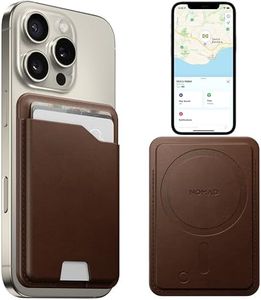 Nomad Leather MagSafe Wallet with Find My Tracking – Magnetic iPhone Wallet, Apple Find My Compatible, Card Holder for iPhone - ECCO Brown
