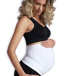 Carriwell Maternity Support Band Comfortable Pregnancy Band with Underbelly Support Relieves Back Pain During Pregnancy (White, M)