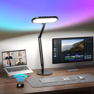 LitONES EaseGlowXP Dual‑Zone Desk Lamps Home Office, Remote, Modern Setup