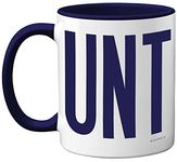 Funny Mugs for Men Women - C unt Mug - Fun Sarcastic Slogan Gifts for Work Colleagues, C*nt Crude Rude Novelty Joke Gag Humour Birthday Present for Friends, 11oz Navy Blue Ceramic Dishwasher Safe Mugs