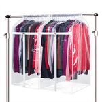 Zilink Clear Garment Bags for Storage 40 inch (2 Pack) Dust-Proof Hanging Garment Rack Cover Suit Bags Organizer Hanging Clothes Cover for Suit Coats Jackets Dress Storage