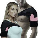 TIMA Shoulder Brace for Women & Men - Pain Relief for Torn Rotator Cuff, Support and Compression - Sleeve Wrap for Shoulder Stability and Recovery - Fits Left and Right Arm (Pink)