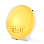 Sunrise Alarm Clock White Noise Sound Machine with 25 Soothing Sounds, 17 NightLights, Bluetooth Speaker Wake Up Light Alarm Clock for Bedrooms, Heavy Sleepers, Baby, Kids, Adults, Seniors