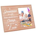 BEUNITON Family Picture Frame Photo Frame Gift Wood Picture Frame for 4x6" Photo Grandparents Picture Frame Grandchild Family Memorial Picture Frame for Grandparents Birthday Christmas Gifts