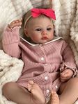 BNNPUU Reborn Dolls Girl Has The Softest Body Like A Real Baby Open Eyes Reborn Babies Silicone Doll 18 Inches