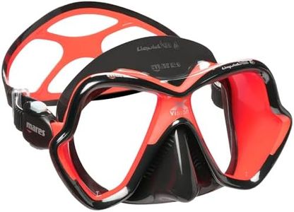 Mares X-Vision Ultra Liquidskin Masque de plongée Confortable à Deux fenêtres avec pièce en Silicone Noir/Rouge