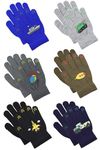 Pesaat Cartoon Baby Girl Knit Mittens Stretch Toddler Gloves For Kid Boys Fall Early Winter (Glove 6-Pack Plane Tank, 3-8 Years)