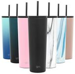 Travel Tumbler With Lid Straws