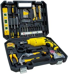 IBELL VORMIR TD13-120 650W Professional Tool Kit with Impact Drill– 13mm Chuck, Copper Armature, 2800 RPM, 145-Piece Yellow DIY, Home Repair & Maintenance Hand Tools & Accessories Set