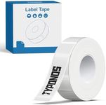 TYPONOS P21 Label Maker Tape Black on Clear 15x40mm(0.59 "x1.57"), Adapted NELKO P21 Label Printer Paper Standard Laminated 180 Labels/Roll, Clear Label Tape Use for Office, School and Home