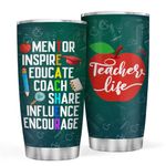 Wassmin Teacher Tumbler Stainless Steel Insulated 20oz Tumblers Coffee Travel Mug Cups With Lid For Coach Guidance Counselor Teachers Appreciation Day Gifts From Student