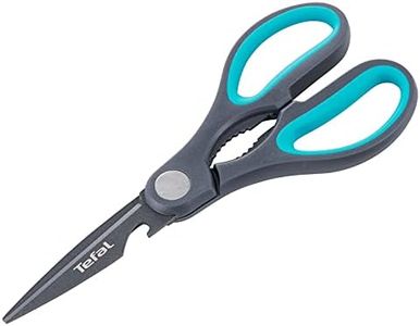 Tefal K12241 Fresh Kitchen 3-in-1 Kitchen Scissors | Stainless Steel Blade + Titanium Reinforced Non-Stick Coating | Ergonomic Handle | Includes Bottle Opener + Nutcracker | Dishwasher Safe | B