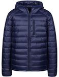 Wantdo Down Coats for Men Hooded Ultra Light Weight Short Down Jacket(Navy,Medium)