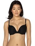 Smart & Sexy Women's Maximum Cleavage Underwire Push up Bra, Black Hue (Mesh), 34A