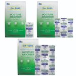 DAVSORB Moisture Absorber Dehumidifier Packet - Combo Pack of 5gm x 40 sachets + 50gm x 5 sachets + 100gm x 3 Sachets - Prevent Fungus, Dampness & Musty Odour - Multisize, White Color
