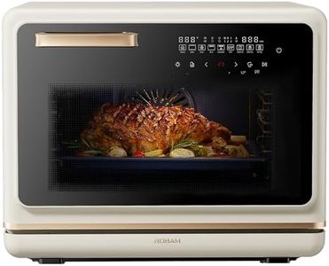 ROBAM Toaster Air Fryer Oven Combo, Countertop Convection Cooker with Bake & Fry, 1.2 Cu.Ft Large Capacity Combi Steam Oven, 32 Preset Recipes, Smart Touch Precise Temp Control, Multi-Stage CT766