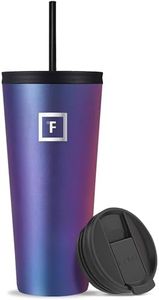 IRON °FLASK Classic Tumbler 2.0 - 32 Oz, 2 Lids (Straw/Flip), Vacuum Insulated Stainless Steel Bottle, Modern Double Walled, Simple Thermo Travel Mug, Hydro Water Metal Canteen - Aurora