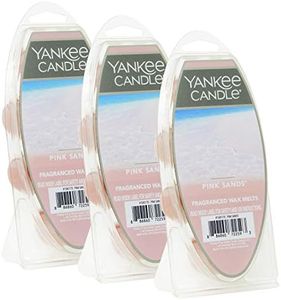 Yankee Candle Pink Sands Wax Melts, 18 in Total (3 Packs of 6), Light Pink for Candle Making and Home Fragrance