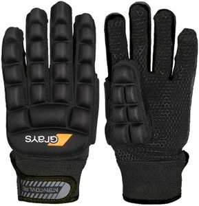 GRAYS Black Left Small Outdoor Field Hockey Gloves | International Pro