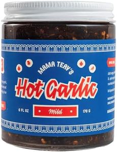 Mama Teav's Hot Garlic Chili – 6oz Flavor-Infused Sauce with Grapeseed Oil – Gluten-Free, Vegan, All-Natural – Mildly Spicy & Savory Condiment Perfect for Health-Conscious Cooking