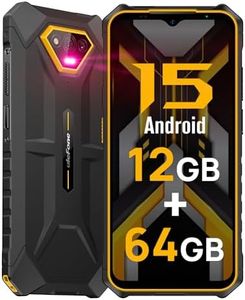 Rugged Smartphones Canada Android 15, Ulefone Armor X13 Unlocked Cell Phone, 50MP+24MP+8MP Cameras, 12+64GB Storage, 6.52” Screen, 6320mAh, NFC,GPS,Dual 4G Volte Rugged Phones(Orange)