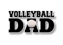 Volleyball DAD 8'' Decal Father Coach Volley Netball Sports SUV Car or Truck Vinyl Sticker (Volleyball DAD)