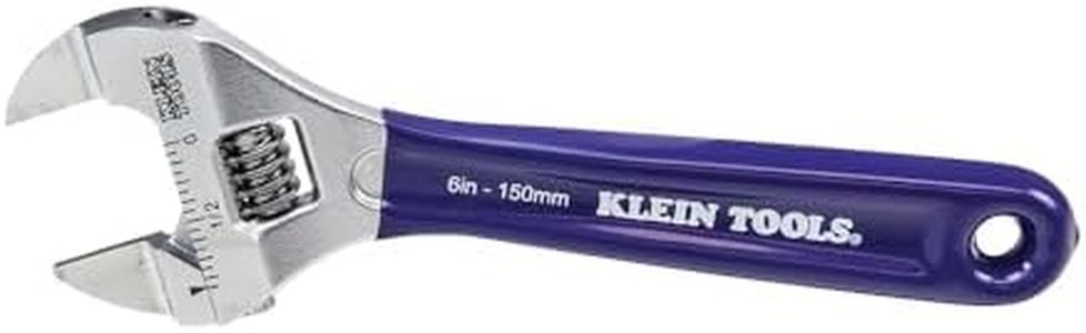 Klein Tools D86934 Adjustable Wrench, Forged with Slimmer Jaw and a High Polish Chrome Finish, 6-inch